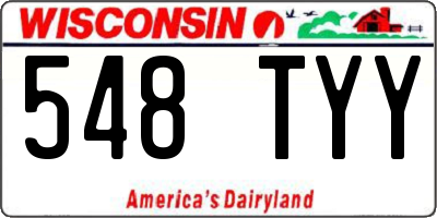 WI license plate 548TYY