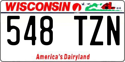 WI license plate 548TZN