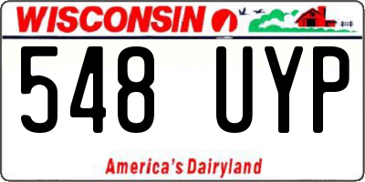 WI license plate 548UYP