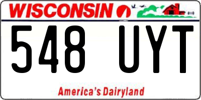 WI license plate 548UYT