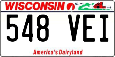 WI license plate 548VEI
