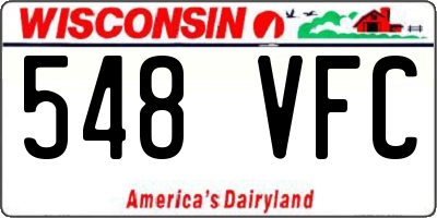 WI license plate 548VFC