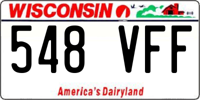 WI license plate 548VFF