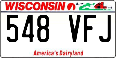 WI license plate 548VFJ