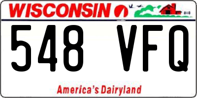 WI license plate 548VFQ