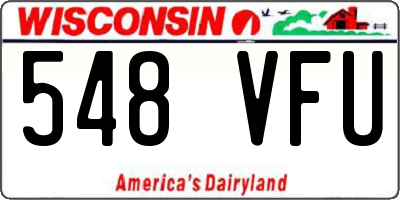 WI license plate 548VFU