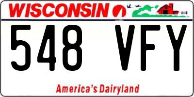 WI license plate 548VFY