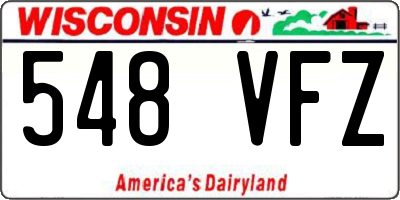 WI license plate 548VFZ