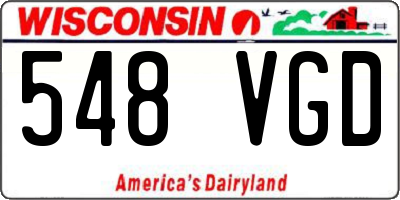 WI license plate 548VGD