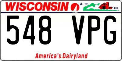 WI license plate 548VPG