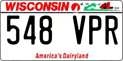 WI license plate 548VPR