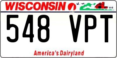 WI license plate 548VPT
