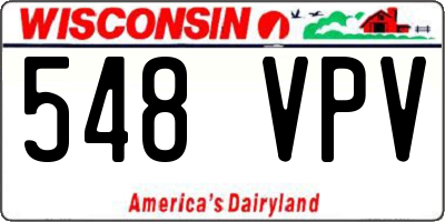 WI license plate 548VPV