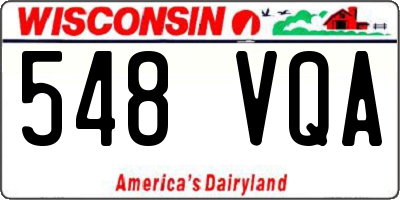 WI license plate 548VQA