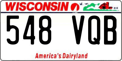 WI license plate 548VQB