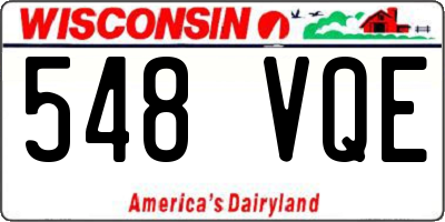 WI license plate 548VQE