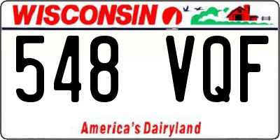 WI license plate 548VQF
