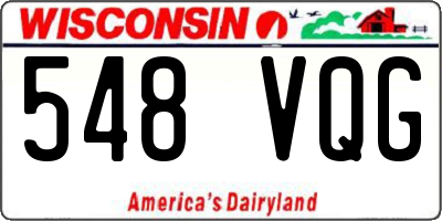 WI license plate 548VQG