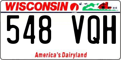 WI license plate 548VQH