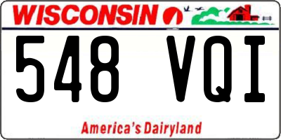 WI license plate 548VQI