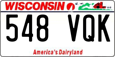 WI license plate 548VQK