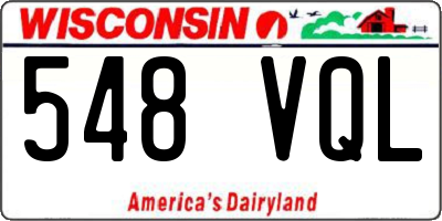 WI license plate 548VQL