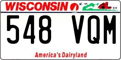 WI license plate 548VQM