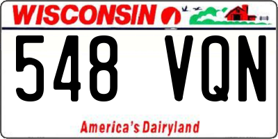 WI license plate 548VQN