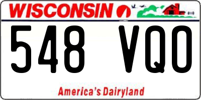 WI license plate 548VQO