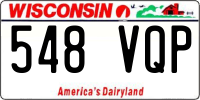 WI license plate 548VQP