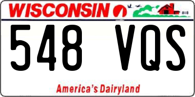 WI license plate 548VQS