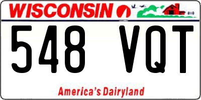 WI license plate 548VQT