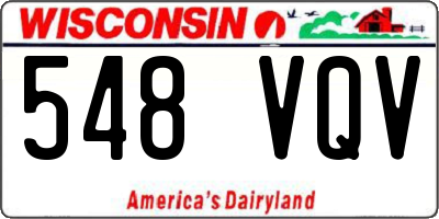 WI license plate 548VQV