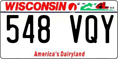 WI license plate 548VQY