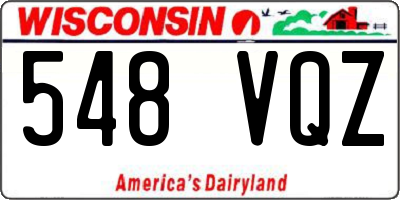 WI license plate 548VQZ