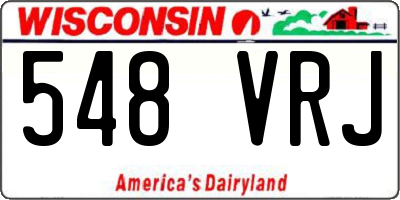 WI license plate 548VRJ