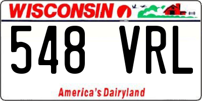 WI license plate 548VRL