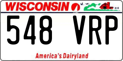 WI license plate 548VRP