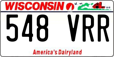 WI license plate 548VRR