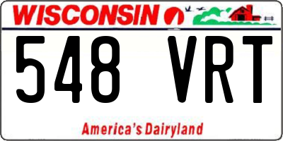 WI license plate 548VRT