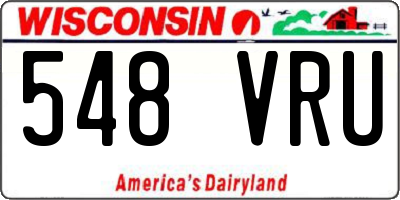 WI license plate 548VRU