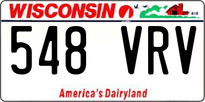 WI license plate 548VRV