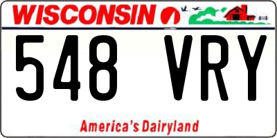 WI license plate 548VRY