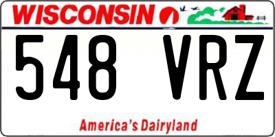 WI license plate 548VRZ