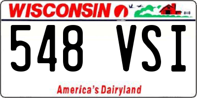 WI license plate 548VSI