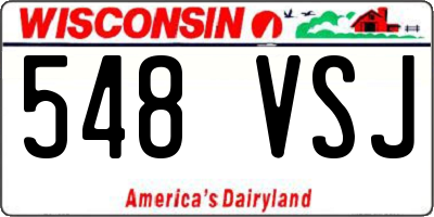 WI license plate 548VSJ