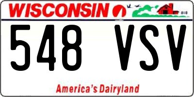 WI license plate 548VSV