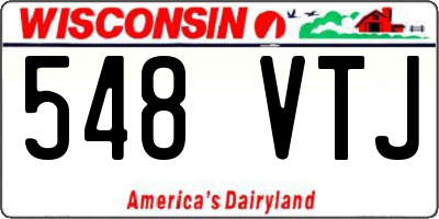 WI license plate 548VTJ