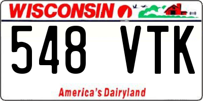 WI license plate 548VTK