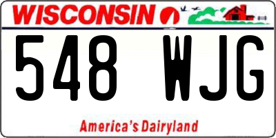 WI license plate 548WJG